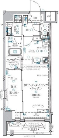 ディアレイシャス赤羽の物件間取画像